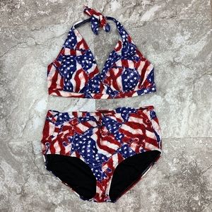 Swimsuits for All American Flag Bikini High Waist
